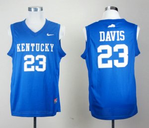 Maillot De Basket NCAA Kentucky Wildcats Anthony Davis 23 College Basketball Royal Bleu
